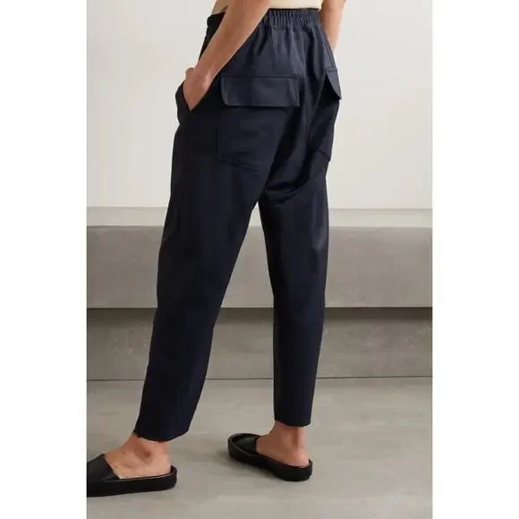 Nili Lotan Aida Wool-Blend Twill Pants in Blue - Picture 4 of 14